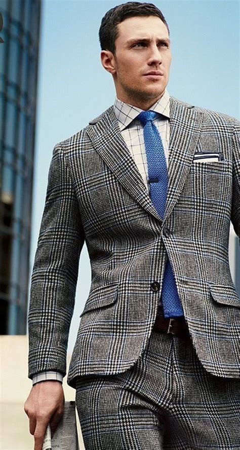 chekcered suit burberry tie